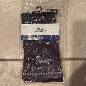 Asics Black Compression Arm Sleeves. Size M/L, new in package.